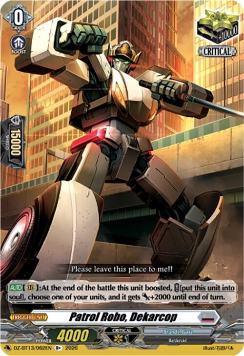 Image for Patrol Robo, Dekarcop (DZ-BT13/062EN) - Cardfight Vanguard