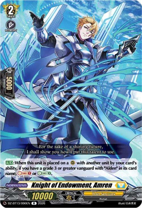 Image for Knight of Endowment, Amren (DZ-BT13/090EN) - Cardfight Vanguard