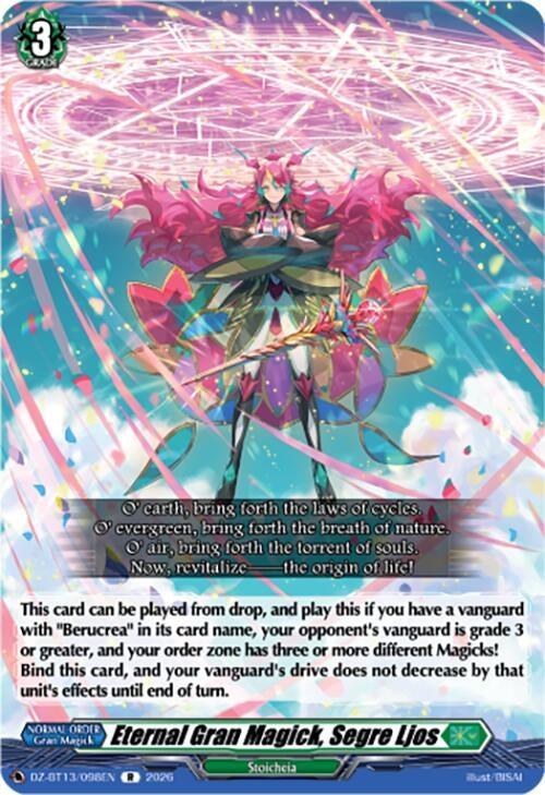 Image for Eternal Gran Magick, Segre Ljos (DZ-BT13/098EN) - Cardfight Vanguard