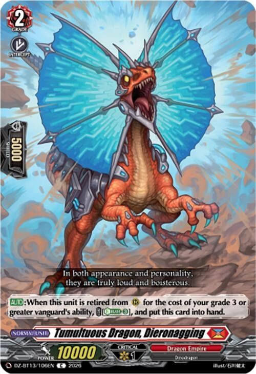 Image for Tumultuous Dragon, Dieronagging (DZ-BT13/106EN) - Cardfight Vanguard