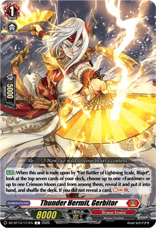 Image for Thunder Hermit, Gerbitor (DZ-BT13/111EN) - Cardfight Vanguard