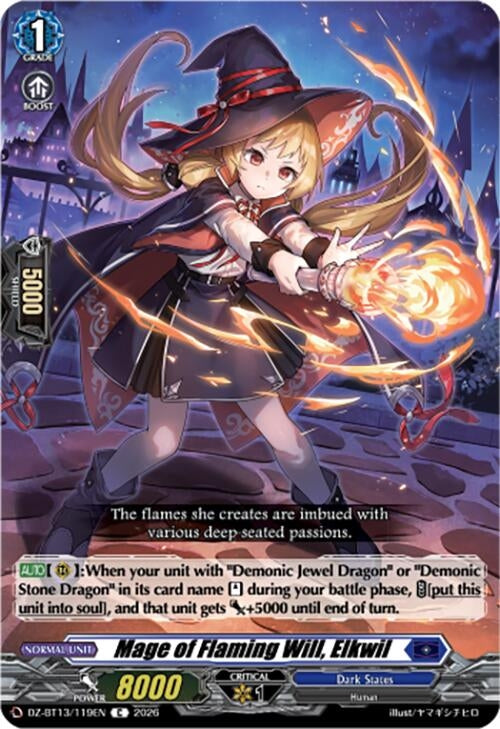 Image for Mage of Flaming Will, Elkwil (DZ-BT13/119EN) - Cardfight Vanguard