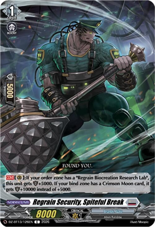 Image for Regrain Security, Spiteful Break (DZ-BT13/126EN) - Cardfight Vanguard