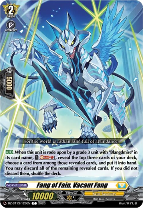 Image for Fang of Fain, Vacant Fang (DZ-BT13/129EN) - Cardfight Vanguard