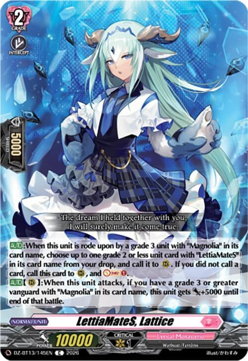 Image for LettiaMateS, Lattice (DZ-BT13/145EN) - Cardfight Vanguard