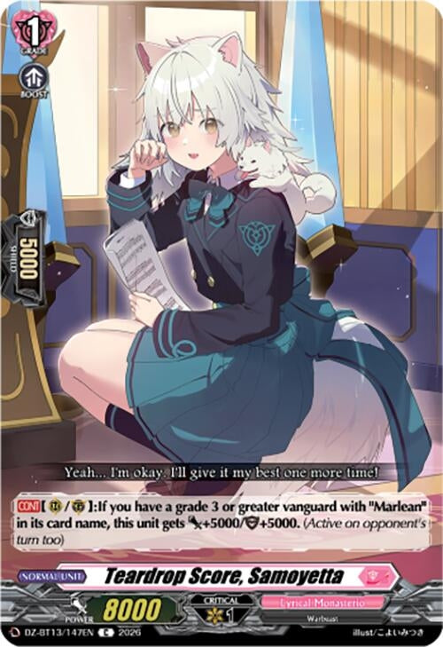 Image for Teardrop Score, Samoyetta (DZ-BT13/147EN) - Cardfight Vanguard