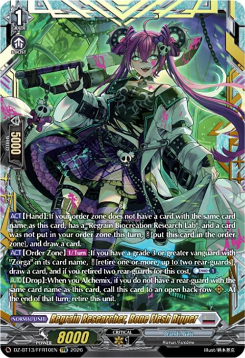 Image for Regrain Researcher, Bone Flesh Ripper (FFR) (DZ-BT13/FFR10EN) - Cardfight Vanguard