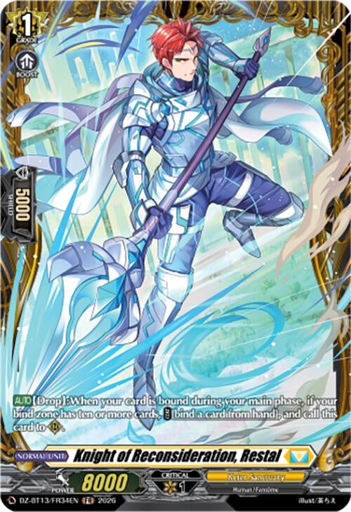 Image for Knight of Reconsideration, Restal (FR) (DZ-BT13/FR34EN) - Cardfight Vanguard