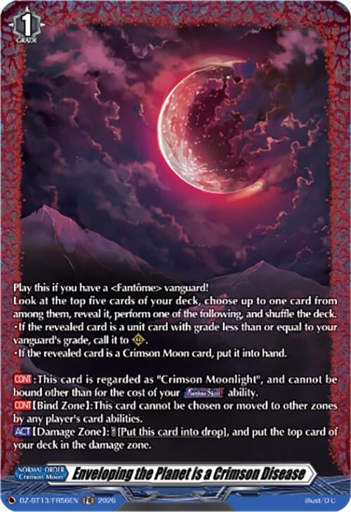 Image for Enveloping the Planet is a Crimson Disease (FR) (DZ-BT13/FR56EN) - Cardfight Vanguard