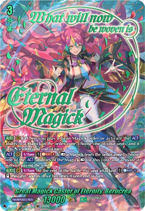 Image for Great Magick Caster of Eternity, Berucrea (SEC) (DZ-BT13/SEC06EN) - Cardfight Vanguard