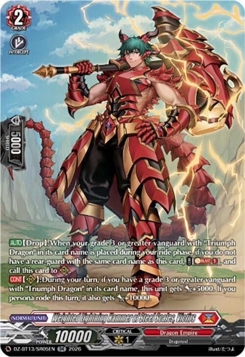 Image for Weighted Lightning Hammer of Steel Scales, Victirs (SR) (DZ-BT13/SR05EN) - Cardfight Vanguard