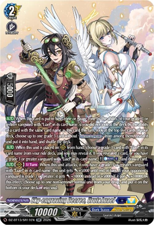 Image for Sky-engraving Decree, Urut&Luael (SR) (DZ-BT13/SR11EN) - Cardfight Vanguard