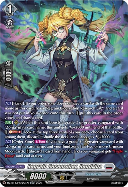Image for Regrain Researcher, Hendrina (SR) (DZ-BT13/SR22EN) - Cardfight Vanguard