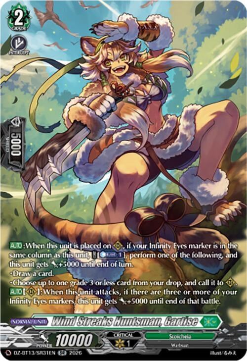 Image for Wind Streaks Huntsman, Gartise (SR) (DZ-BT13/SR31EN) - Cardfight Vanguard