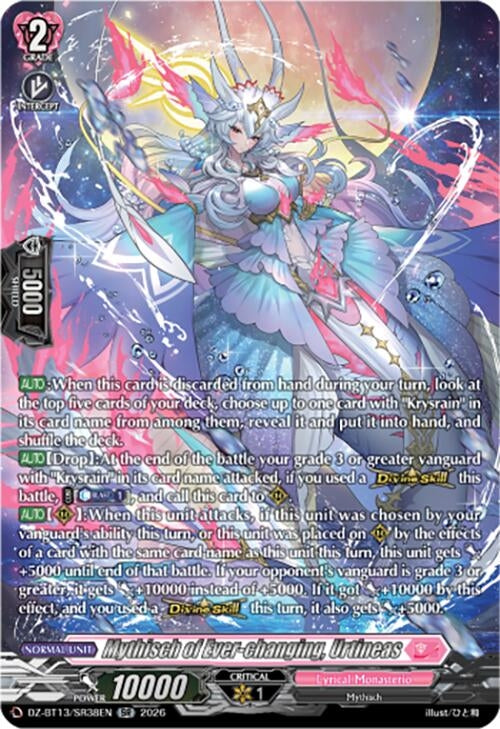Image for Mythisch of Ever-changing, Urtineas (SR) (DZ-BT13/SR38EN) - Cardfight Vanguard