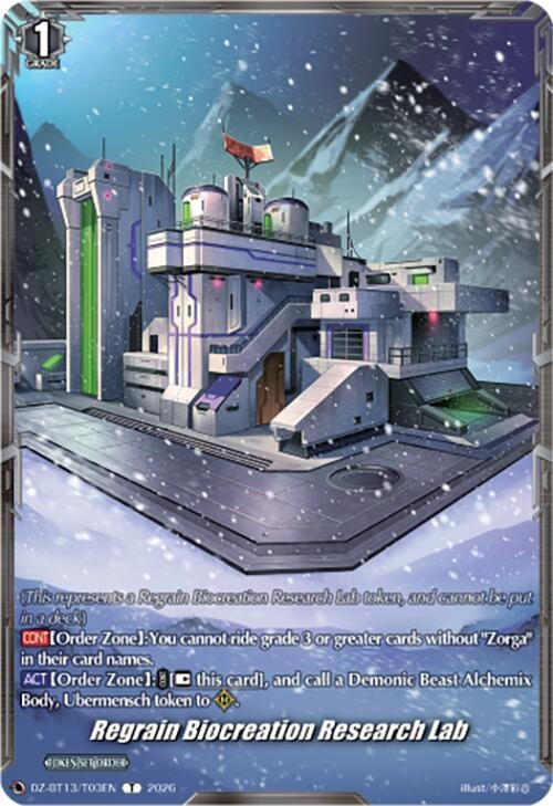Image for Regrain Biocreation Research Lab (DZ-BT13/T03EN) - Cardfight Vanguard