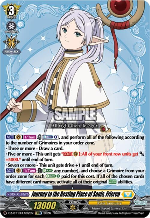 Image for Journey to the Resting Place of Souls, Frieren (DZ-BT13/EX02EN) - Cardfight Vanguard