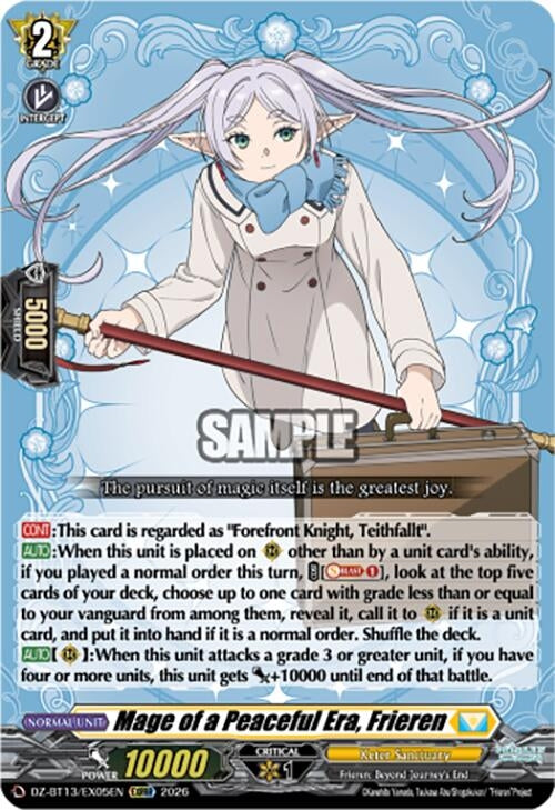 Image for Mage of a Peaceful Era, Frieren (DZ-BT13/EX05EN) - Cardfight Vanguard
