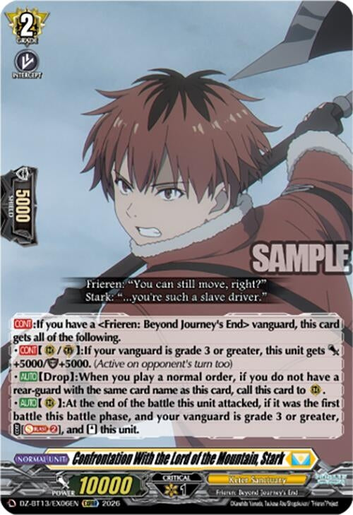 Image for Confrontation With the Lord of the Mountain, Stark (DZ-BT13/EX06EN) - Cardfight Vanguard