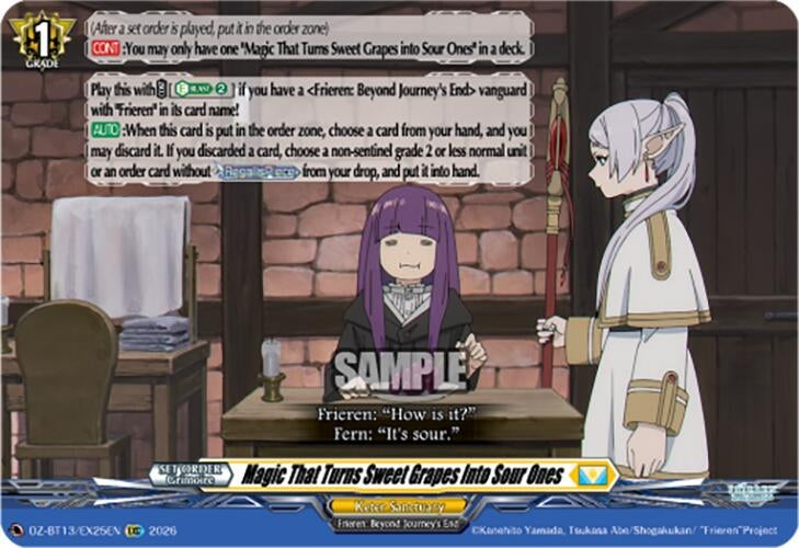 Image for Magic That Turns Sweet Grapes Into Sour Ones (DZ-BT13/EX25EN) - Cardfight Vanguard