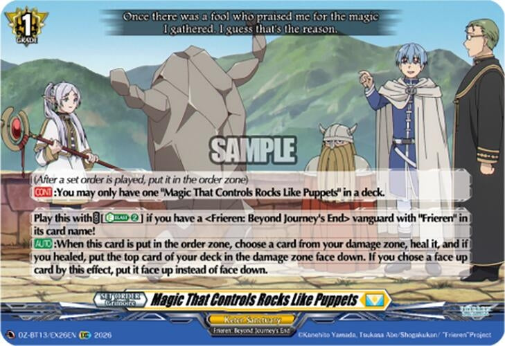Image for Magic That Controls Rocks Like Puppets (DZ-BT13/EX26EN) - Cardfight Vanguard