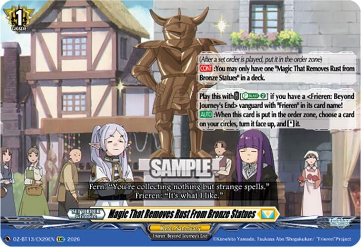 Image for Magic That Removes Rust From Bronze Statues (DZ-BT13/EX29EN) - Cardfight Vanguard