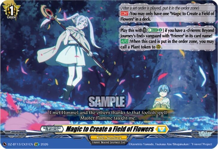 Image for Magic to Create a Field of Flowers (DZ-BT13/EX31EN) - Cardfight Vanguard
