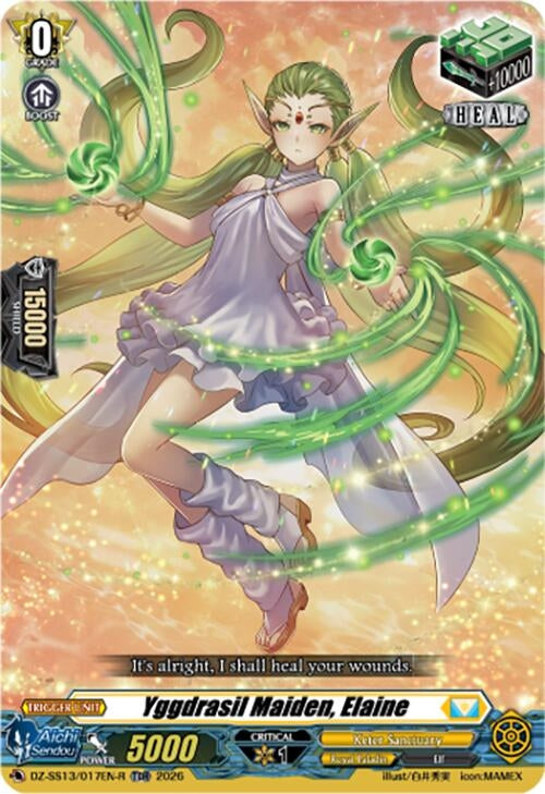 Image for Yggdrasil Maiden, Elaine (TDR) (DZ-SS13/017EN-R) - Cardfight Vanguard