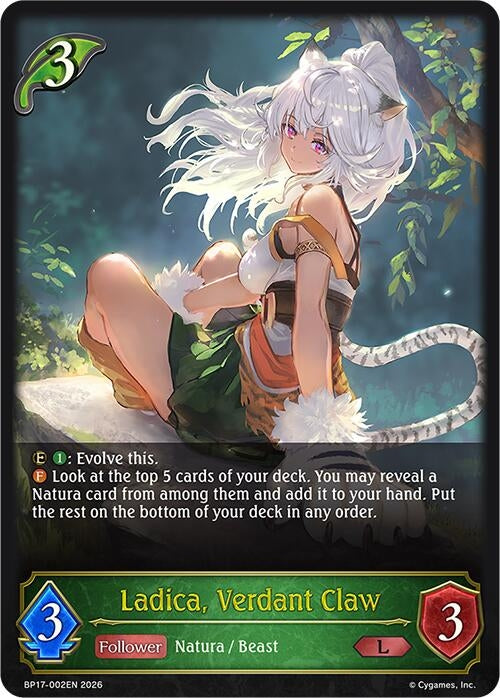 Image for Ladica, Verdant Claw (BP17-002EN) - Shadowverse: Evolve