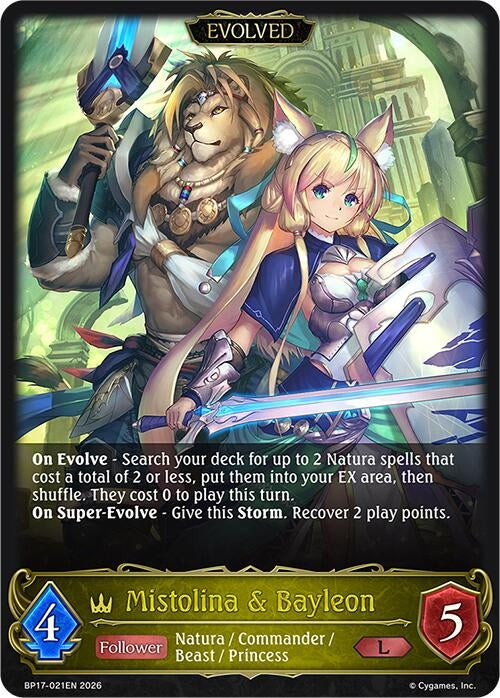 Image for Mistolina & Bayleon (Evolved) (BP17-021EN) - Shadowverse: Evolve