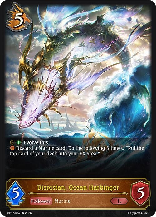 Image for Disrestan, Ocean Harbinger (BP17-057EN) - Shadowverse: Evolve