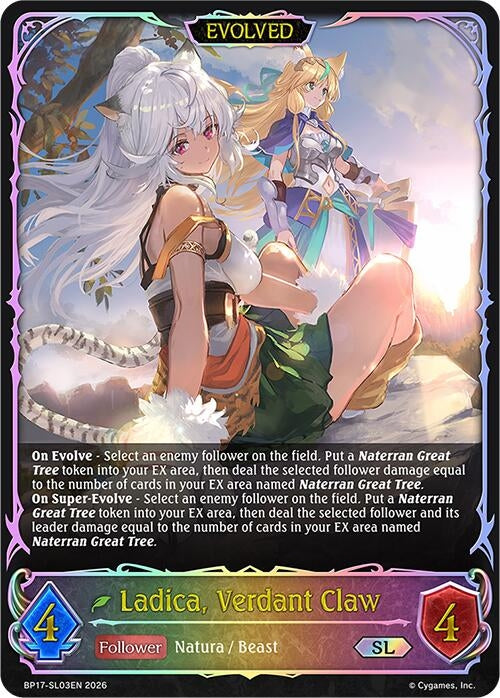 Image for Ladica, Verdant Claw (Evolved) (SL) (BP17-SL03EN) - Shadowverse: Evolve