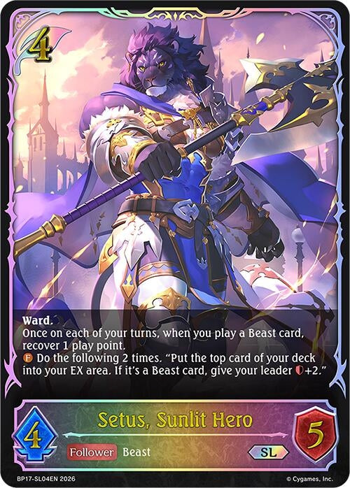 Image for Setus, Sunlit Hero (SL) (BP17-SL04EN) - Shadowverse: Evolve