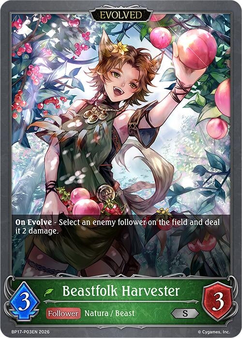 Image for Beastfolk Harvester (Evolved) - P03EN (Foil) (BP17-P03EN) - Shadowverse: Evolve