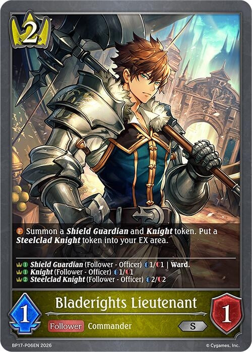 Image for Bladerights Lieutenant - P06EN (Foil) (BP17-P06EN) - Shadowverse: Evolve