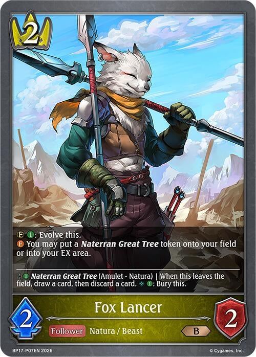 Image for Fox Lancer - P07EN (Foil) (BP17-P07EN) - Shadowverse: Evolve