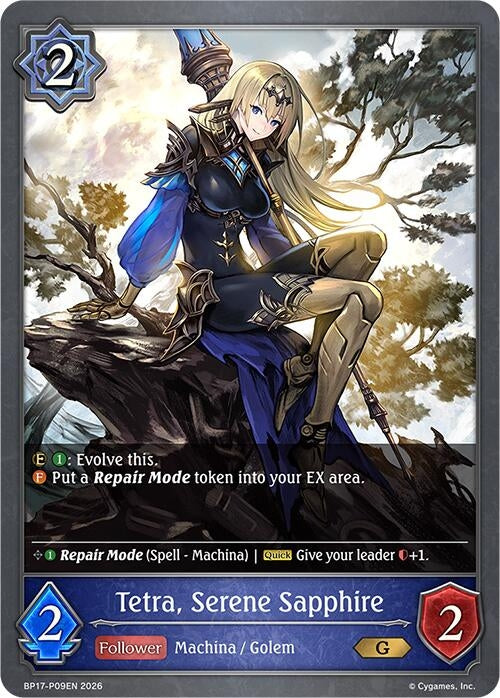Image for Tetra, Serene Sapphire - P09EN (Foil) (BP17-P09EN) - Shadowverse: Evolve