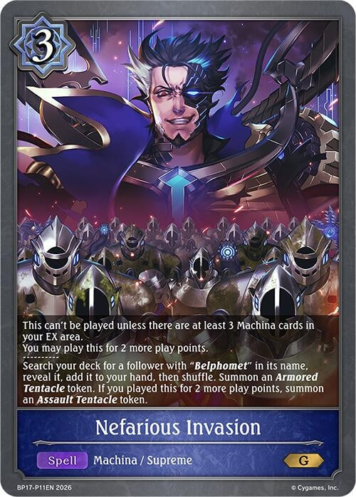 Image for Nefarious Invasion - P11EN (Foil) (BP17-P11EN) - Shadowverse: Evolve