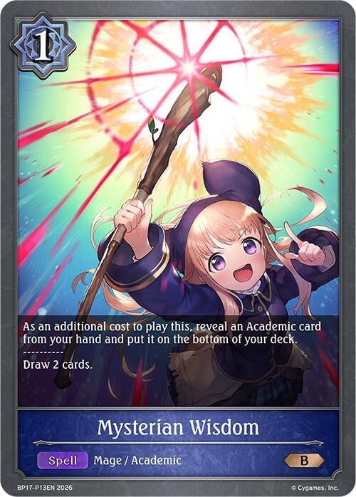 Image for Mysterian Wisdom - P13EN (Foil) (BP17-P13EN) - Shadowverse: Evolve