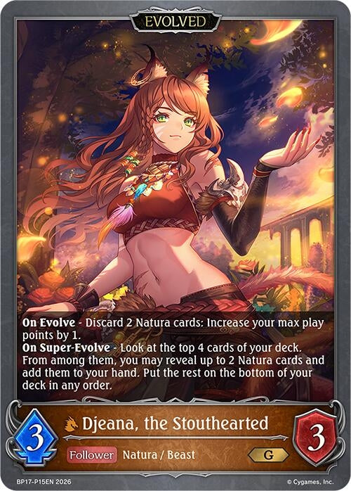Image for Djeana, the Stouthearted (Evolved) - P15EN (Foil) (BP17-P15EN) - Shadowverse: Evolve
