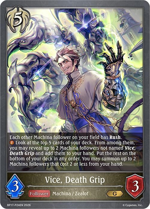 Image for Vice, Death Grip - P24EN (Foil) (BP17-P24EN) - Shadowverse: Evolve