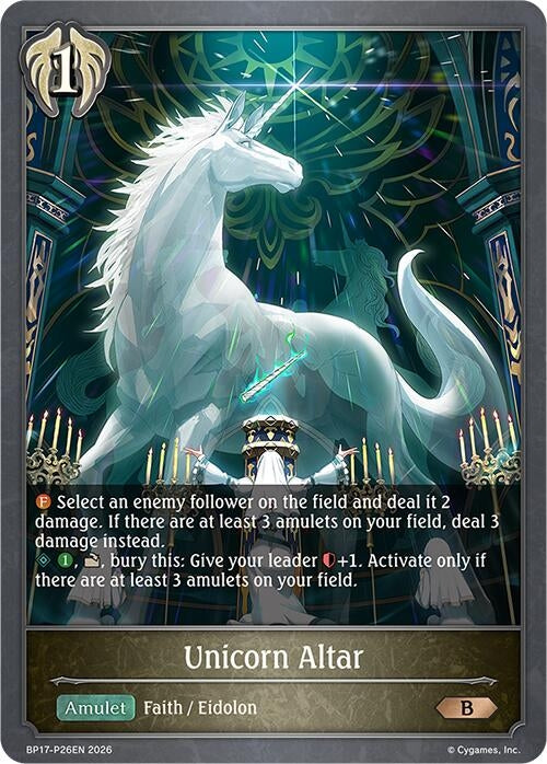 Image for Unicorn Altar - P26EN (Foil) (BP17-P26EN) - Shadowverse: Evolve