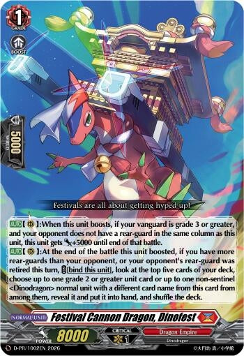 Image for Festival Cannon Dragon, Dinofest (D-PR/1002EN) - Cardfight Vanguard