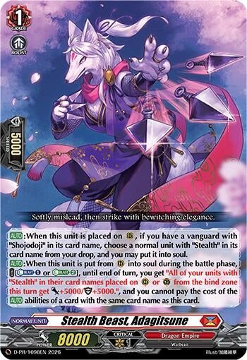 Image for Stealth Beast, Adagitsune (D-PR/1098EN) - Cardfight Vanguard
