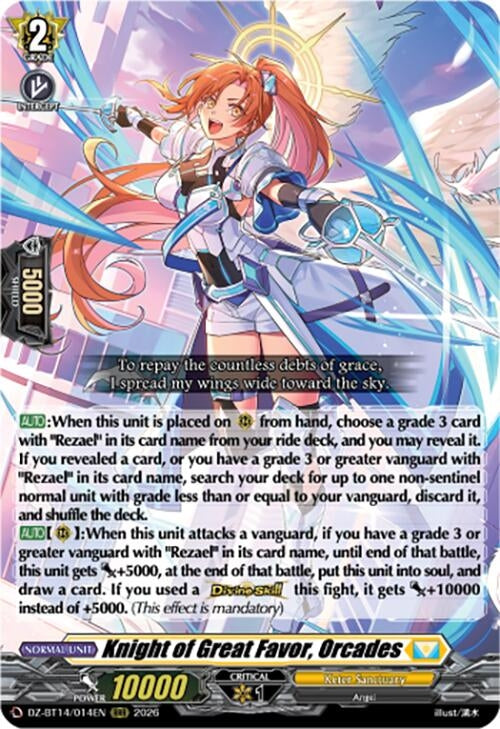 Image for Knight of Great Favor, Orcades (DZ-BT14/014EN) - Cardfight Vanguard