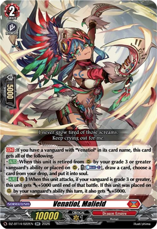 Image for Venatiol, Malield (DZ-BT14/022EN) - Cardfight Vanguard