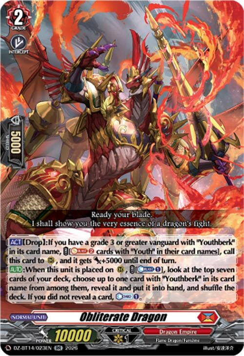 Image for Obliterate Dragon (DZ-BT14/023EN) - Cardfight Vanguard