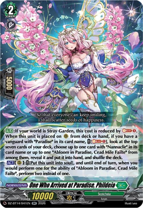 Image for One Who Arrived at Paradise, Phildeia (DZ-BT14/041EN) - Cardfight Vanguard