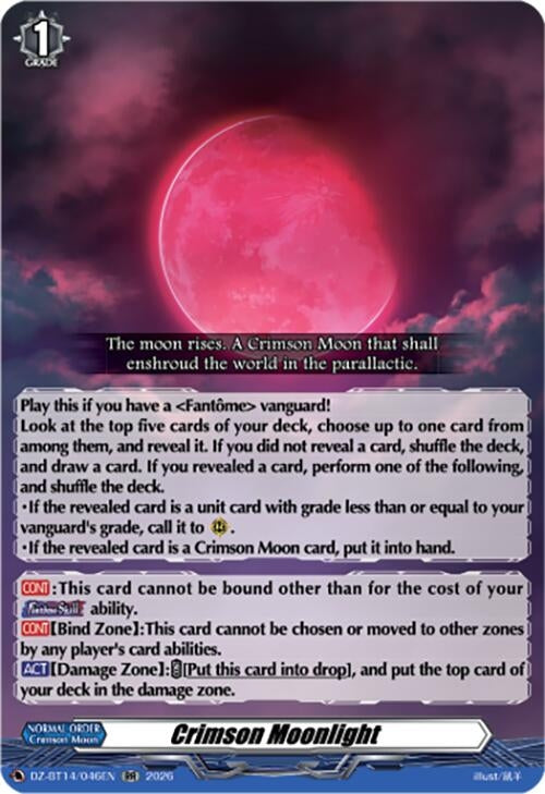 Image for Crimson Moonlight (DZ-BT14/046EN) - Cardfight Vanguard