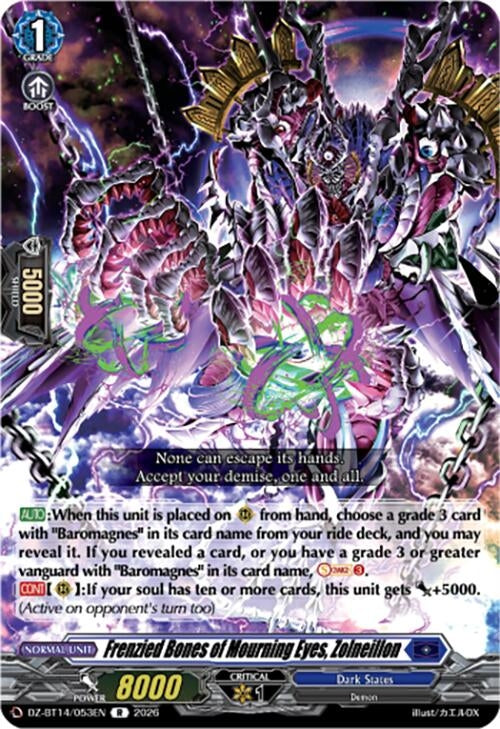 Image for Frenzied Bones of Mourning Eyes, Zolneillon (DZ-BT14/053EN) - Cardfight Vanguard